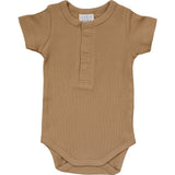 Cafe Organic Cotton Ribbed Snap Bodysuit - HoneyBug 