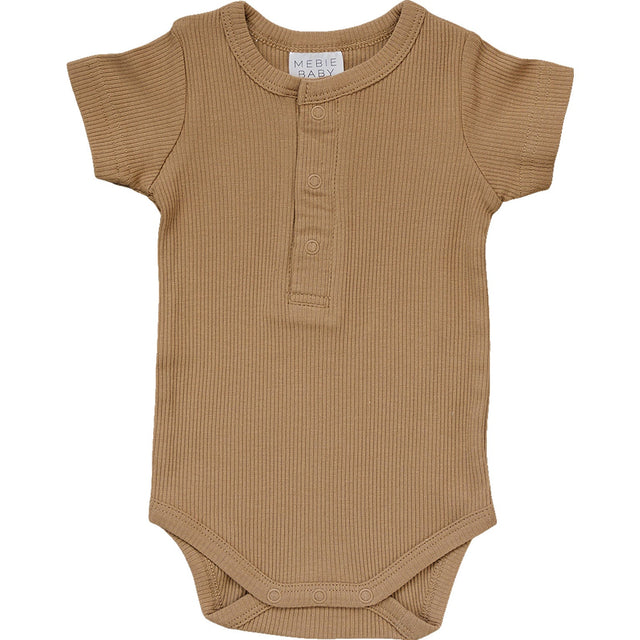Cafe Organic Cotton Ribbed Snap Bodysuit - HoneyBug 