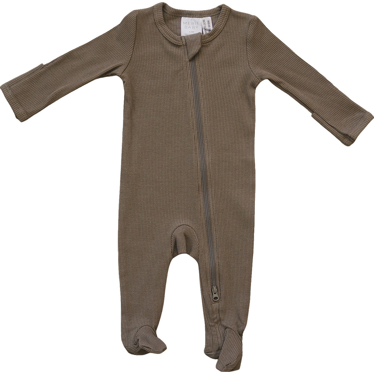 Cocoa Organic Cotton Ribbed Zipper - HoneyBug 