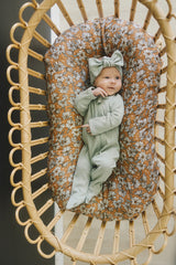 Sage Organic Cotton Ribbed Head Wrap - HoneyBug 