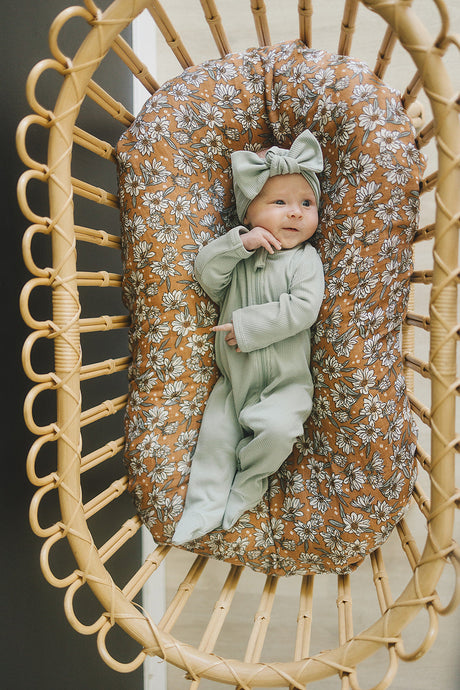 Sage Organic Cotton Ribbed Head Wrap - HoneyBug 