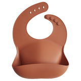 Silicone Baby Bib - Clay - HoneyBug 