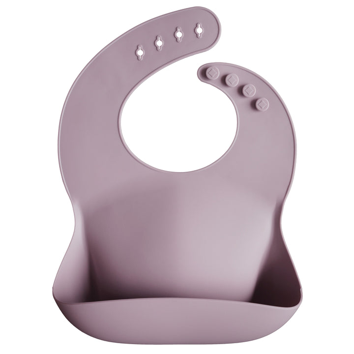 Silicone Baby Bib - Pale Mauve - HoneyBug 