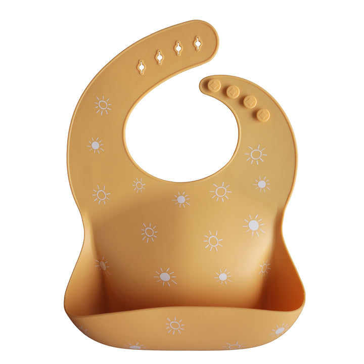 Silicone Baby Bib - Sun Orange - HoneyBug 