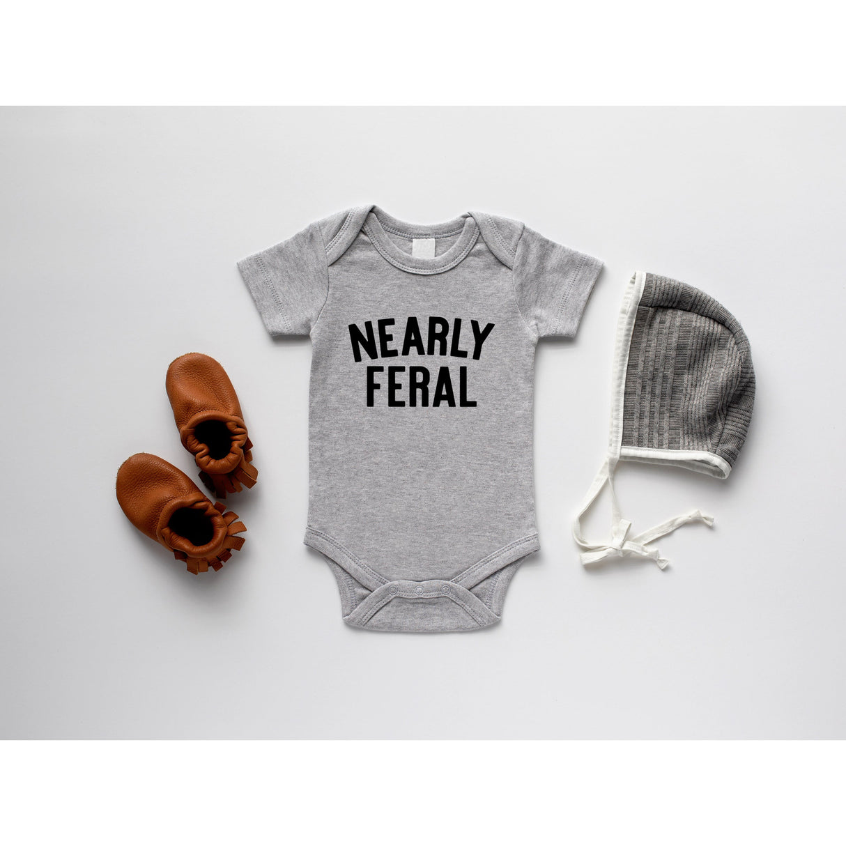 Nearly Feral Organic Baby Bodysuit - HoneyBug 