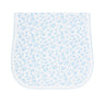 Blue Cheetah Print Burp Cloth