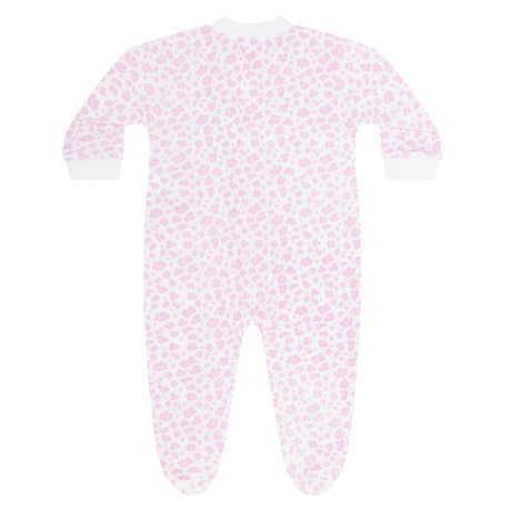Pink Cheetah Print Zipper Footie