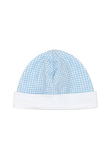 Blue Gingham Baby Hat - HoneyBug 