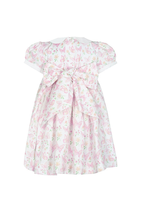Butterflies Print Smocked Dress - HoneyBug 