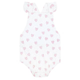 Pink Heart Print Ruffle Bubble - HoneyBug 