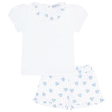 Blue Heart Short Set - HoneyBug 