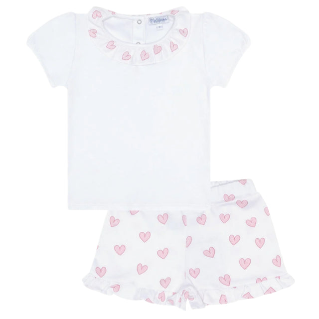 Pink Heart Short Set - HoneyBug 