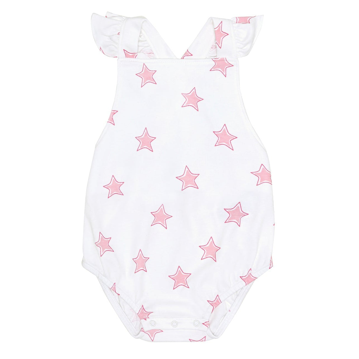 Pink Stars Print Ruffle Bubble