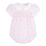 Pink Cheetah Print Smocked Bubble