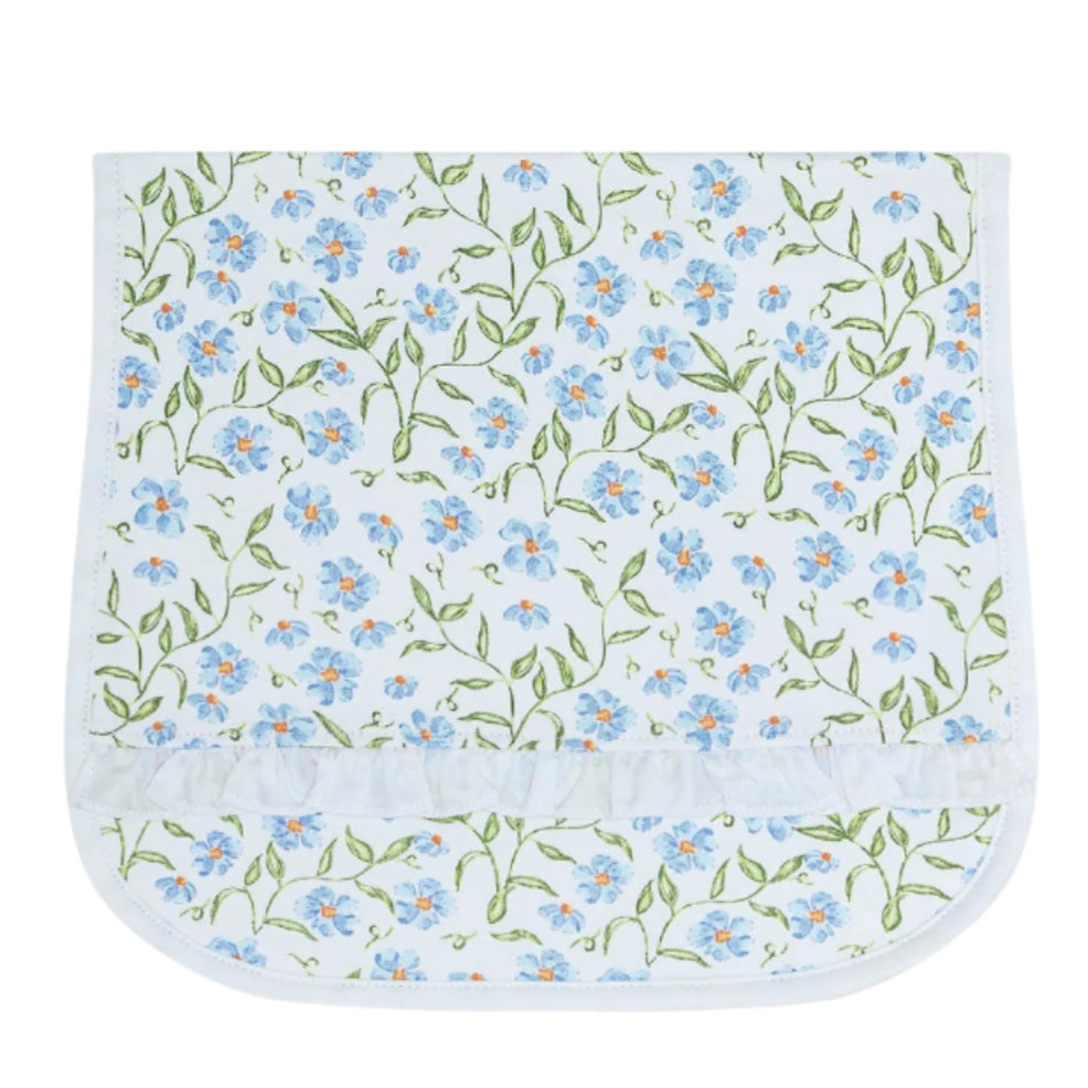 Blue Vines Print Burp Cloth - HoneyBug 