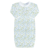 Blue Vines Print Gown - HoneyBug 