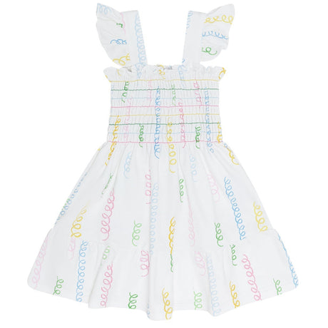 Spirals Print Gathered Dress - HoneyBug 