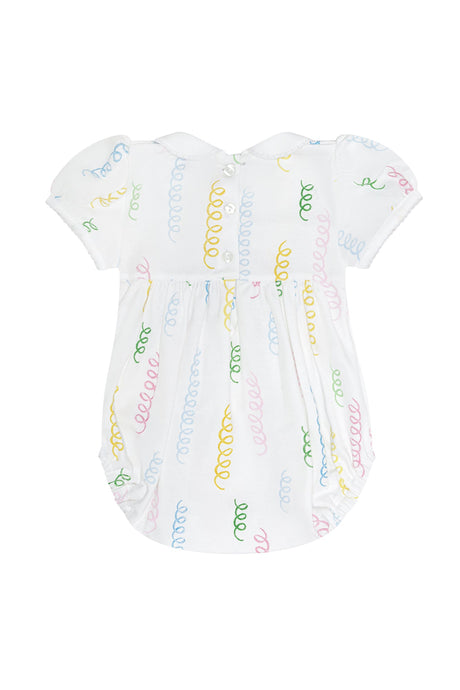 Spirals Print Smocked Bubble - HoneyBug 