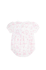 Pink Lone Star Toile Smocked Bubble - HoneyBug 
