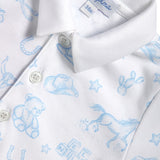 Blue Lone Star Toile Romper