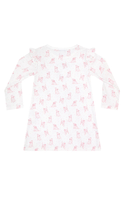 Pink Puppy Love Print Playtime Dress - HoneyBug 