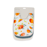 Cotton Muslin Classic Bib 3 Pack - Georgia Peach - HoneyBug 