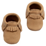 Newborn Weathered Brown Moccasin Baby Shoe - HoneyBug 