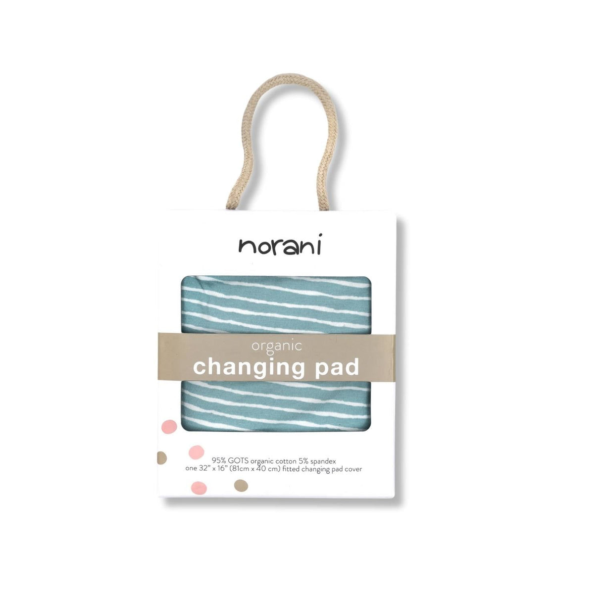 Organic Changing Pad Cover - Green Stripes
