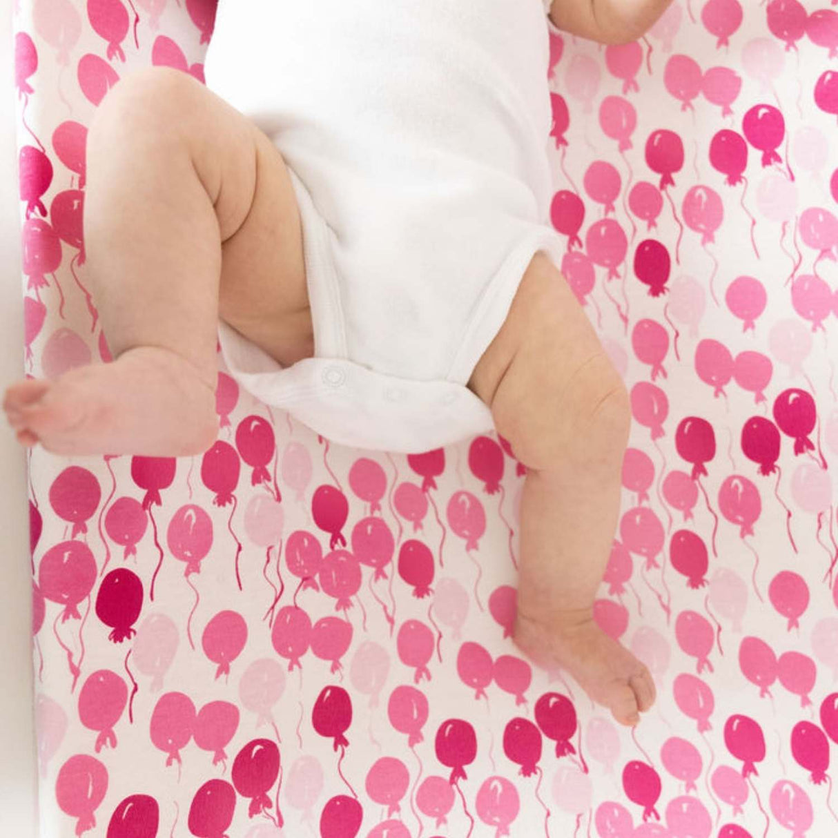 Organic Changing Pad Cover - Pink Balloons
