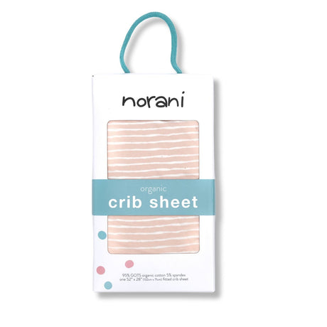 Organic Crib Sheet - Pink Stripes