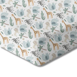 Organic Crib Sheet - Safari Animals