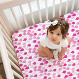 Organic Crib Sheet - Pink Balloons