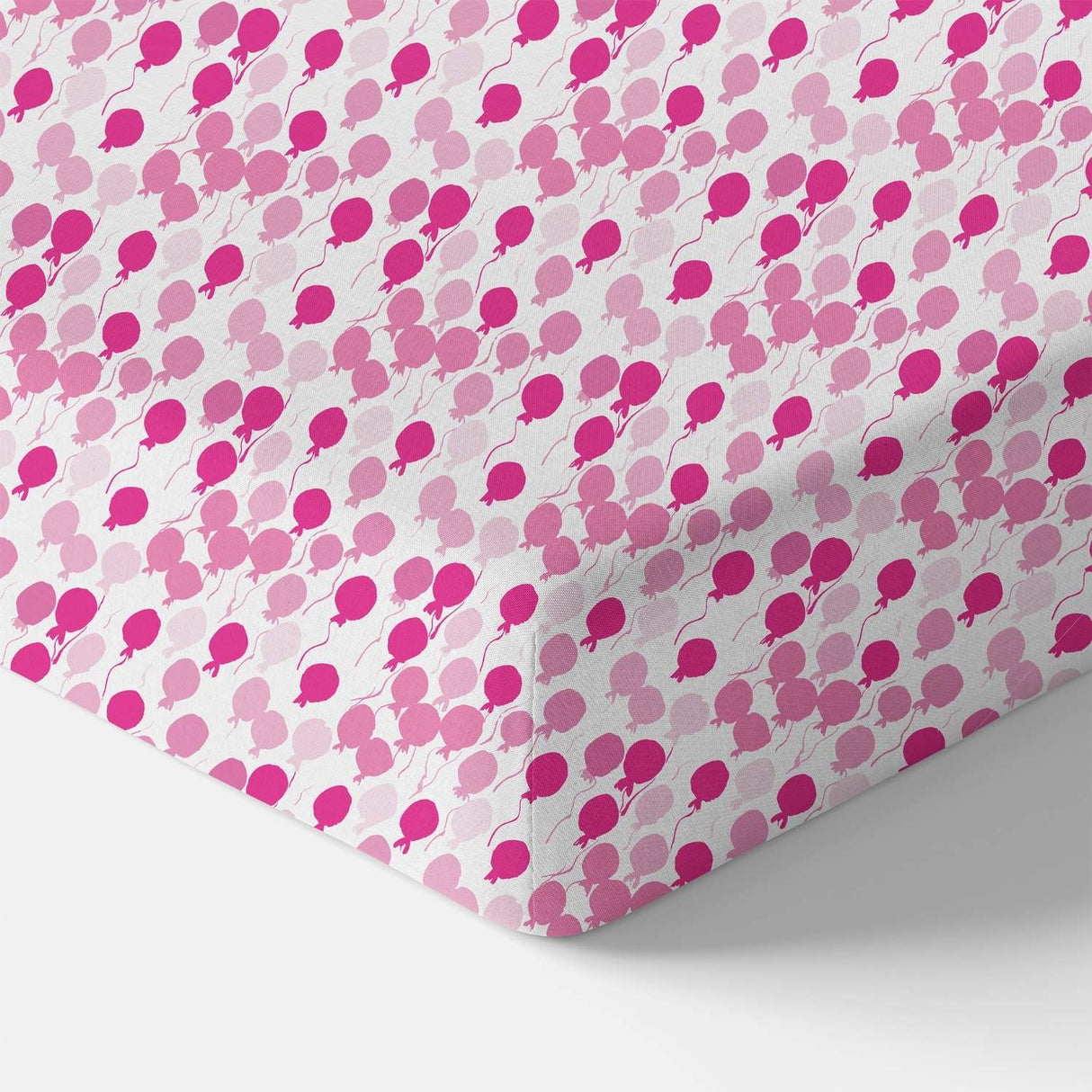 Organic Crib Sheet - Pink Balloons
