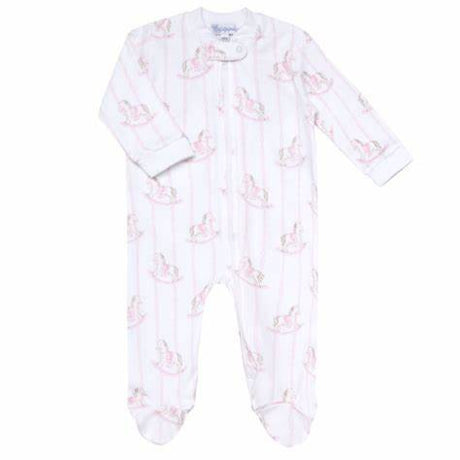 Pink Rocking Horse Footie - HoneyBug 