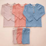 Organic Ribbed Cotton Top - Mocha - HoneyBug 