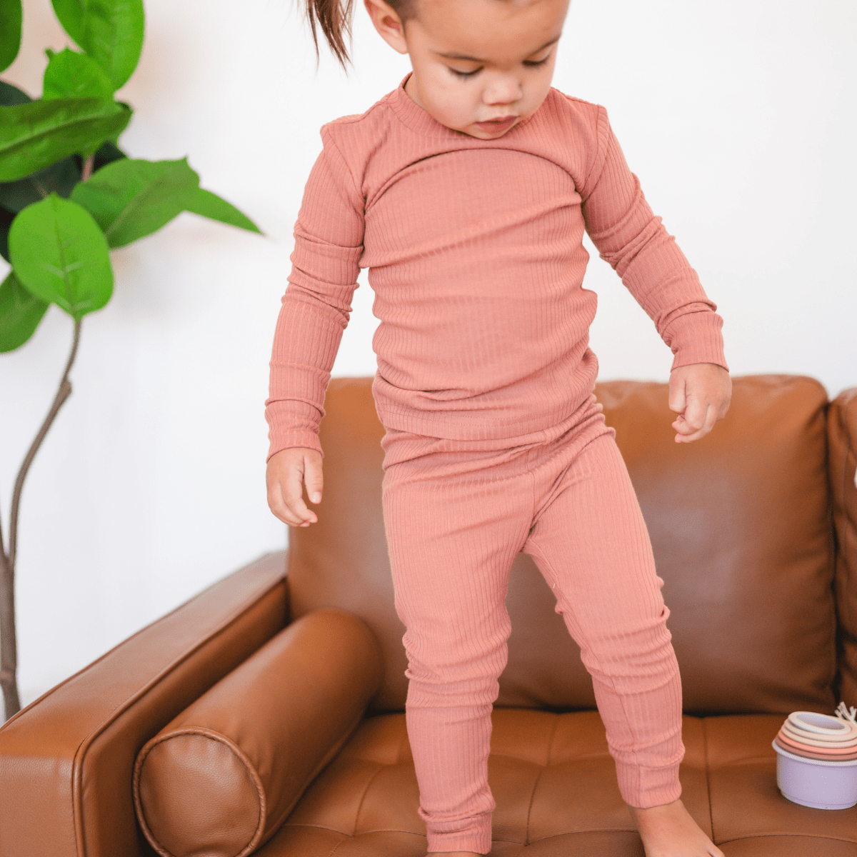 Organic Cotton 2-Piece Set - Terracotta - HoneyBug 