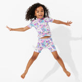 Comic Purple Bamboo Kids Pajama Short Set - HoneyBug 