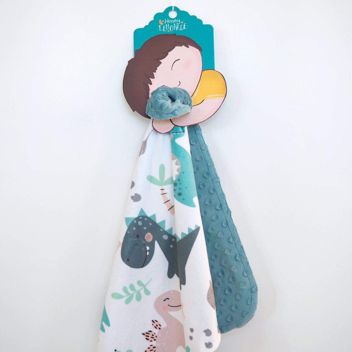 Mini Minky - Blue Dino - HoneyBug 