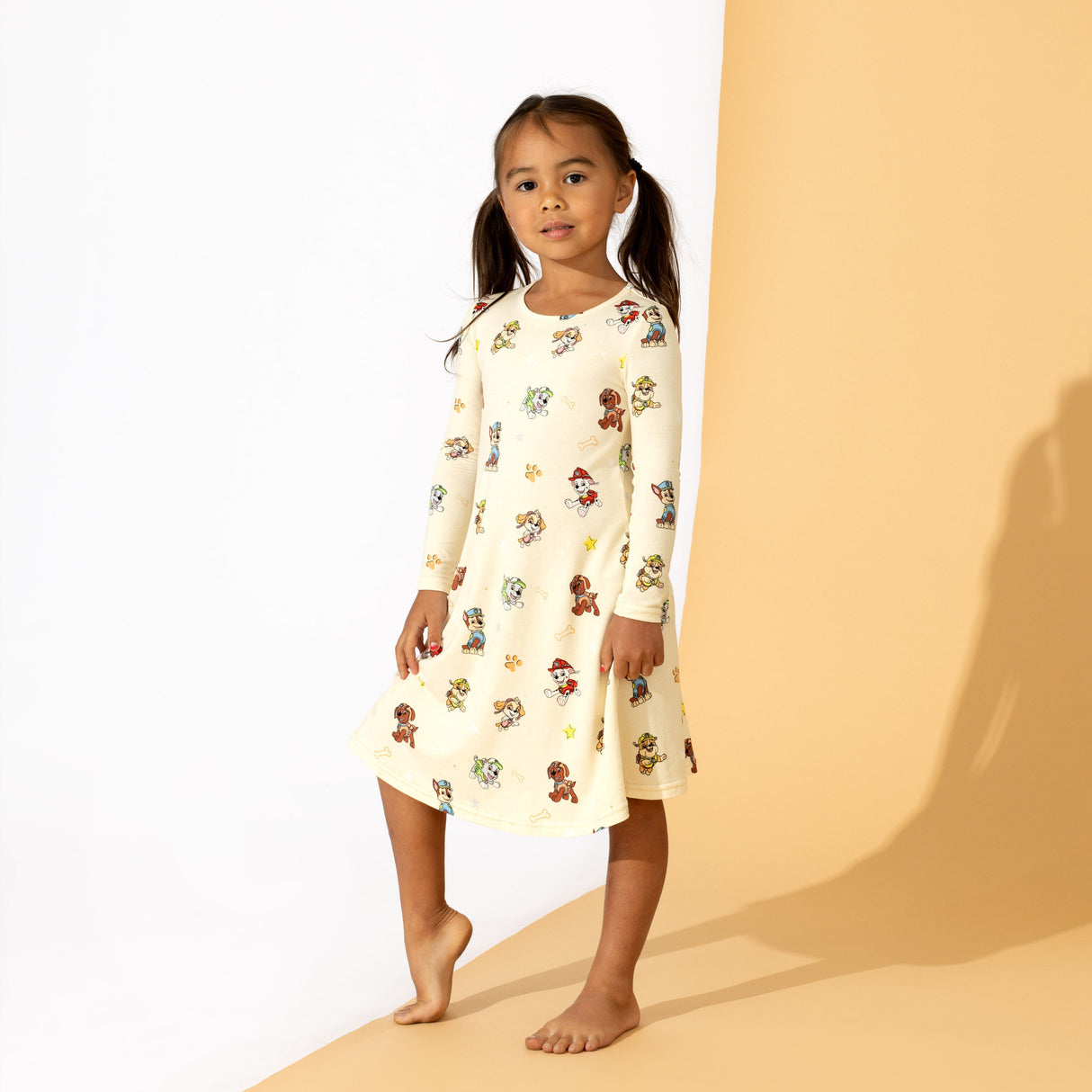PAW Patrol: Classic Bamboo Girls' Long Sleeve Dress - HoneyBug 