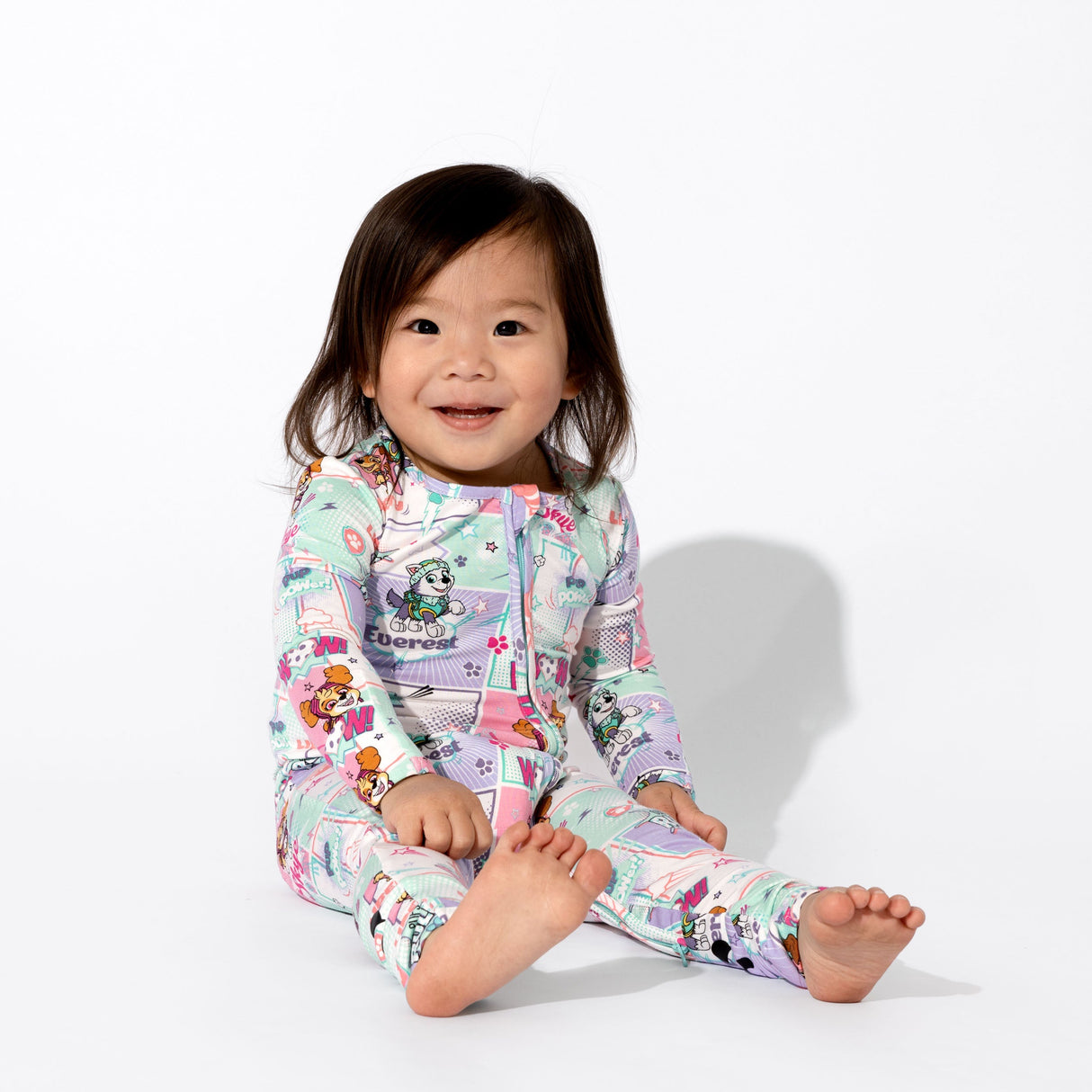 PAW Patrol: Comic Girl Pups Bamboo Convertible Footie - HoneyBug 