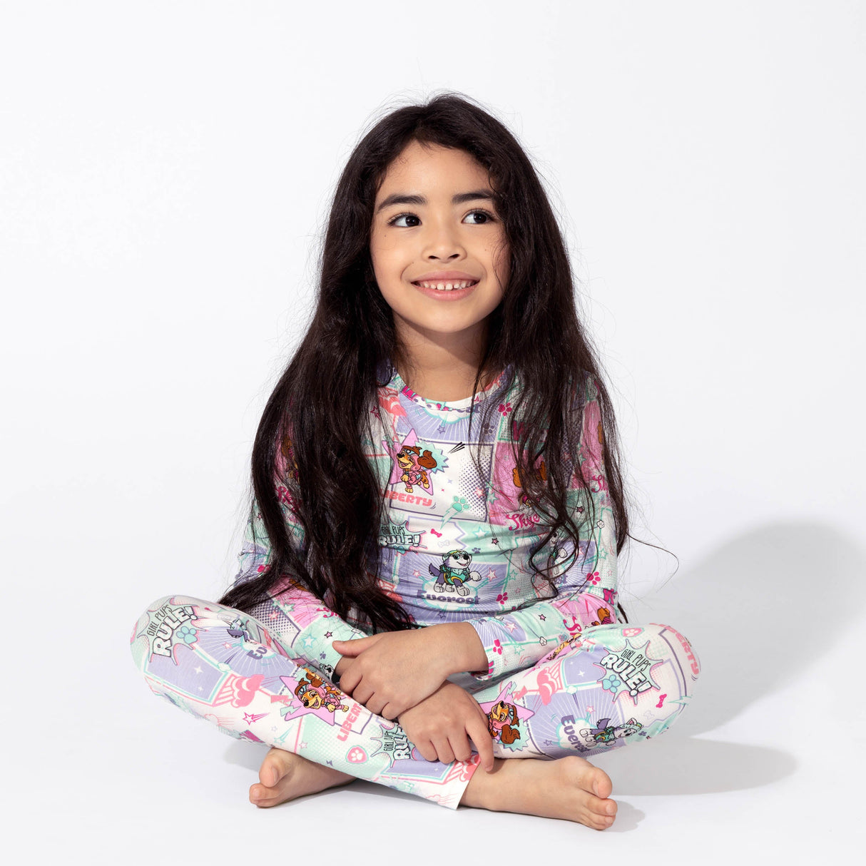PAW Patrol: Comic Girl Pups Bamboo Kids Pajamas - HoneyBug 