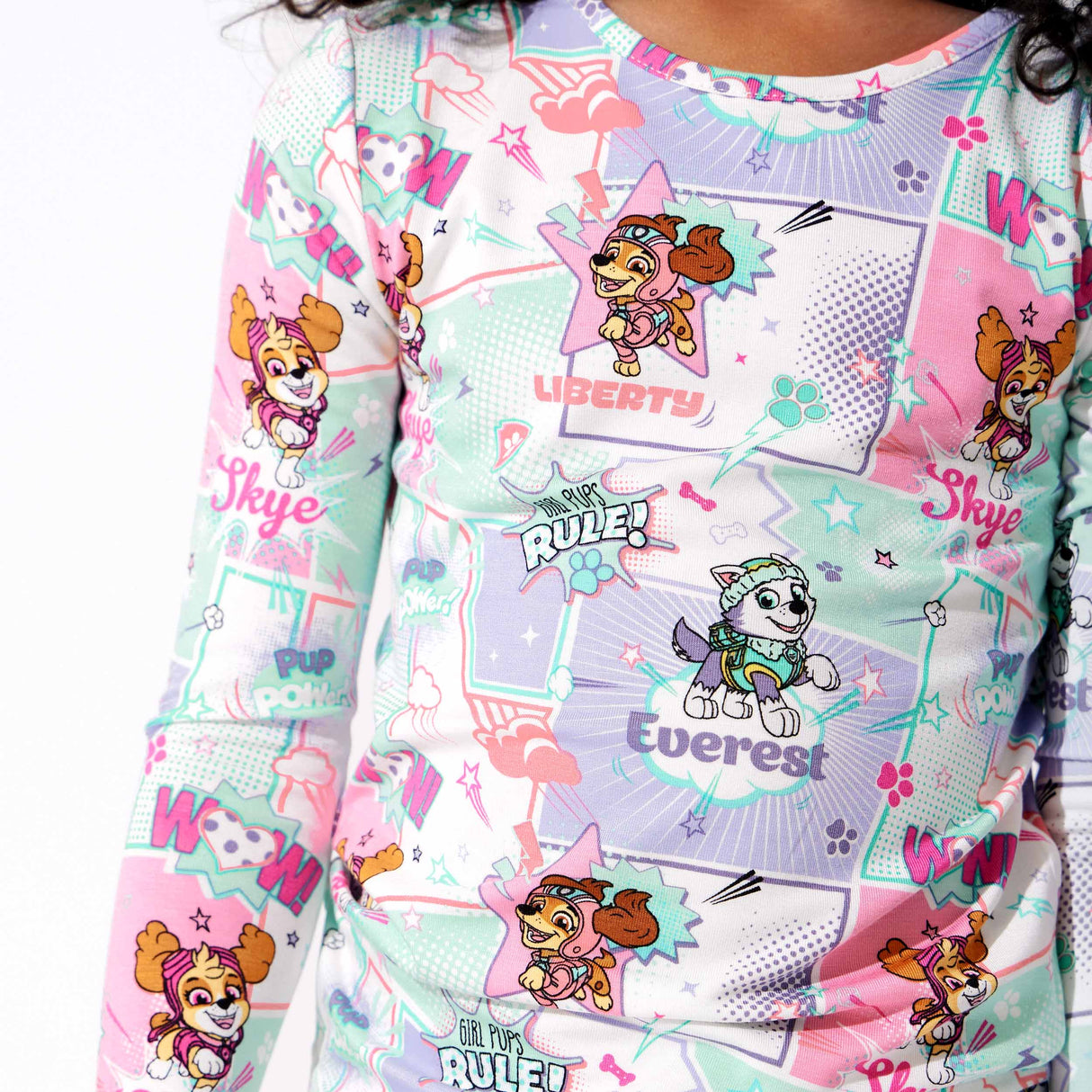 PAW Patrol: Comic Girl Pups Bamboo Kids Pajamas - HoneyBug 