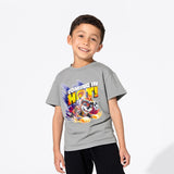 PAW Patrol: The Mighty Movie Marshall Stormy Grey Bamboo Terry Kids Oversized T-Shirt - HoneyBug 