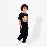 PAW Patrol: The Mighty Movie Obsidian Black Bamboo Terry Kids Oversized T-Shirt - HoneyBug 