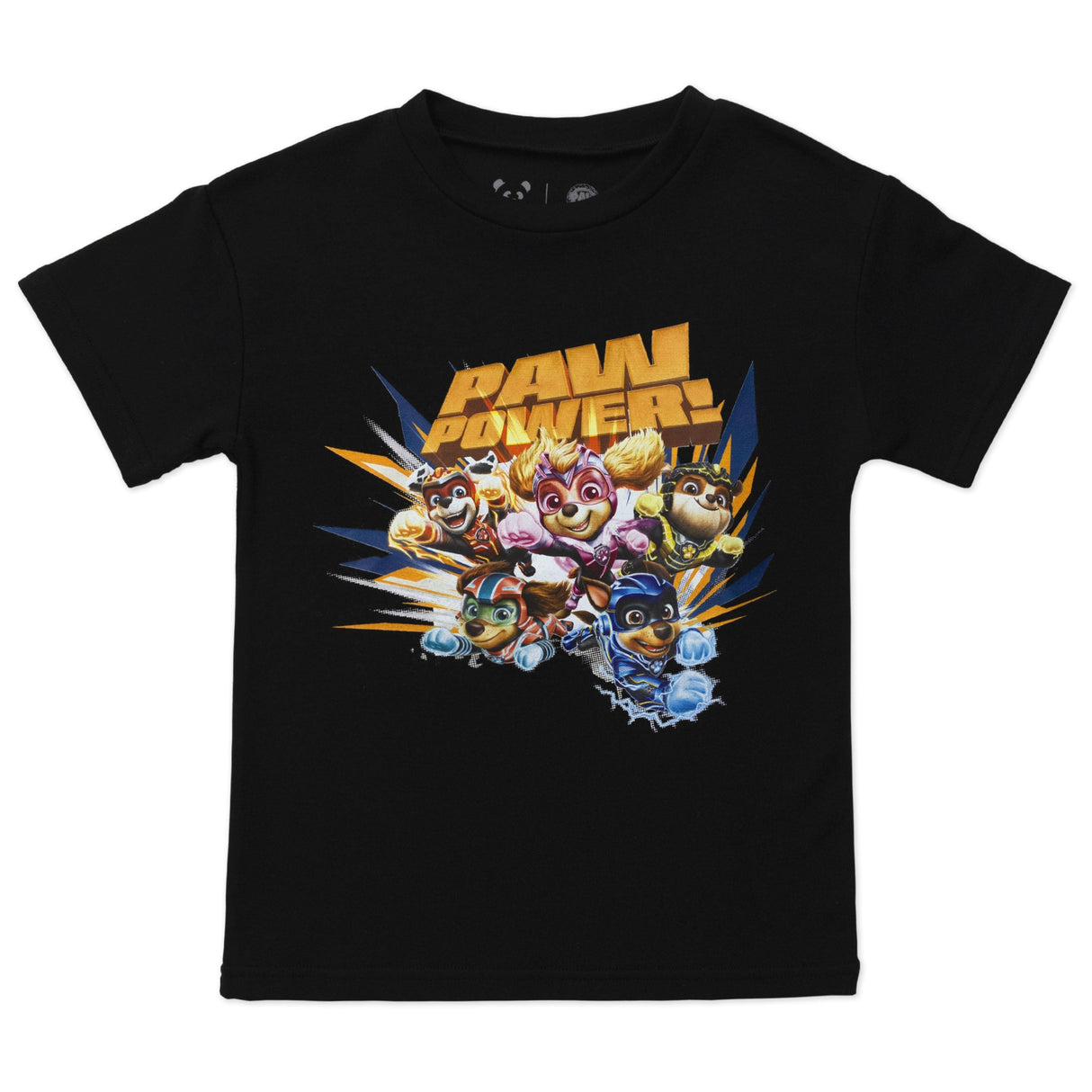 PAW Patrol: The Mighty Movie Obsidian Black Bamboo Terry Kids Oversized T-Shirt - HoneyBug 