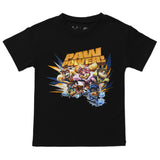 PAW Patrol: The Mighty Movie Obsidian Black Bamboo Terry Kids Oversized T-Shirt - HoneyBug 