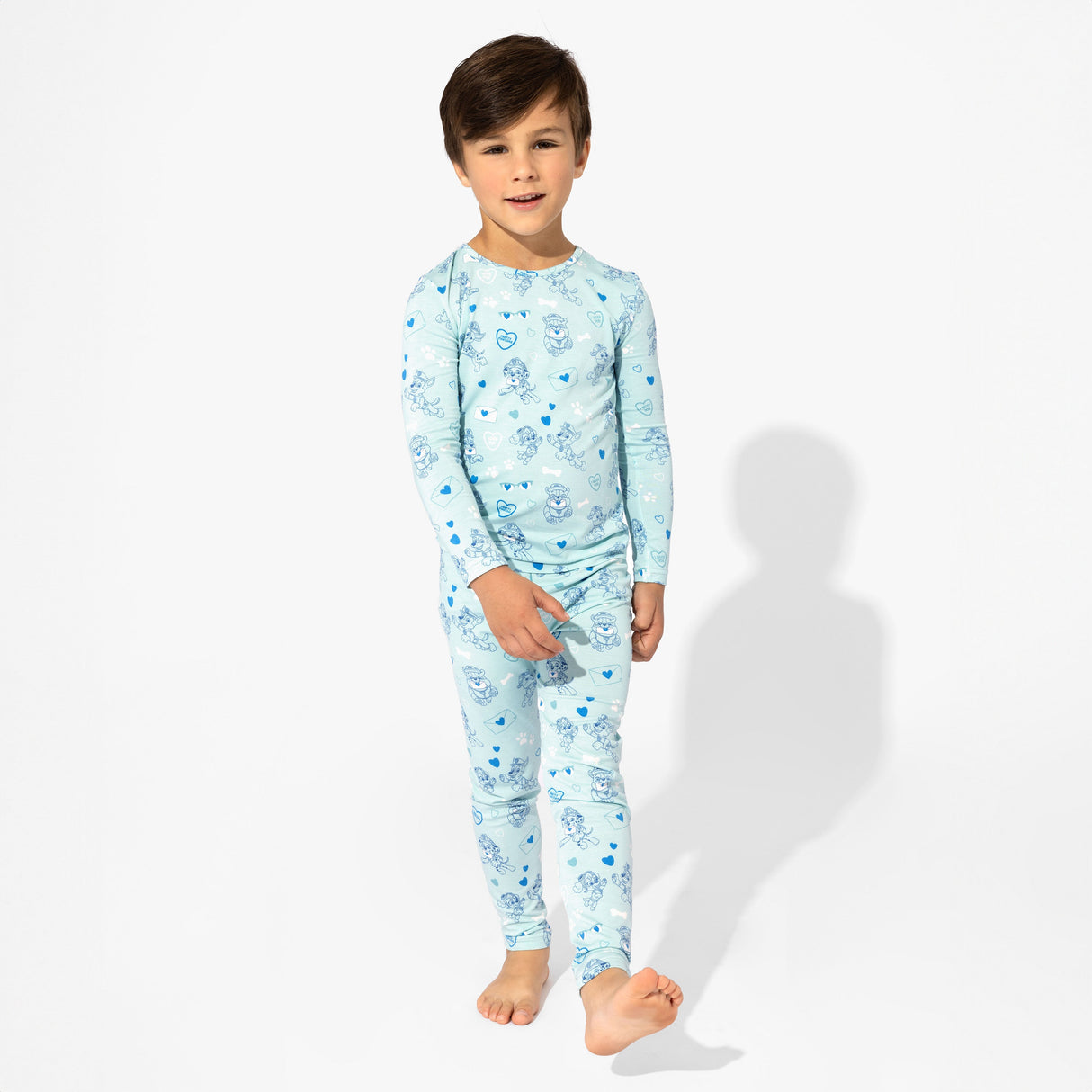 PAW Patrol: I Woof You Blue Bamboo Kids Pajamas - HoneyBug 
