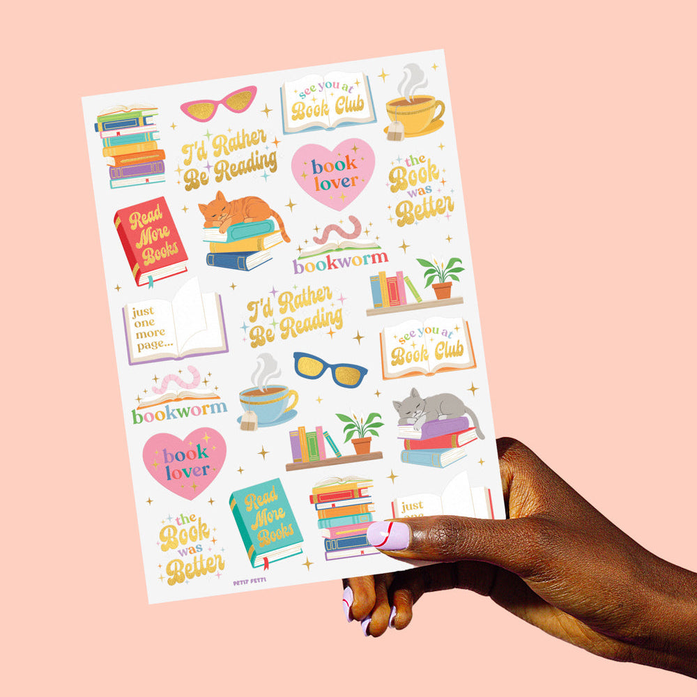 Book Lover Tats - 48 Foil Temporary Tattoos