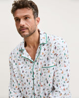 Men's Pima Pajama Set in Merry Meow - HoneyBug 