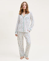 Women's Pima Pajama Set in Merry Meow - HoneyBug 